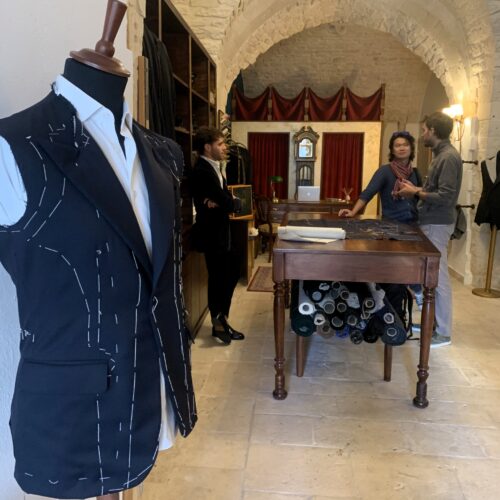 a made-to-measure garment shown during the sewing class