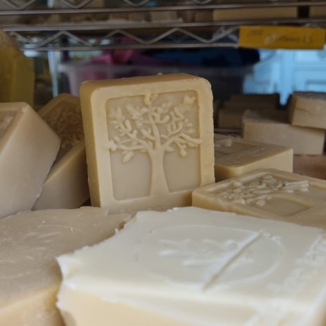 natural soap bar made during the soap workshop