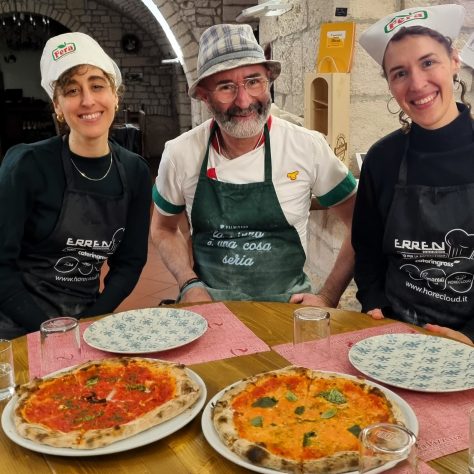 degustazione delle pizze gourmet realizzate durante l'esperienza sulla pizza