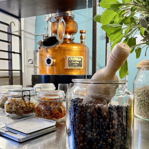 the botanicals ready to be selected by you during the gin distillation experience to produce your own Apulian gin